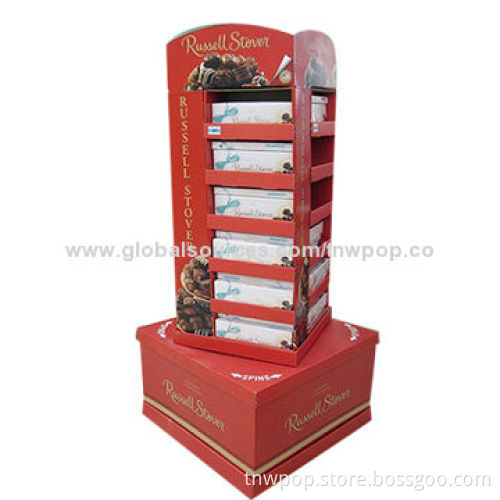 Countertop display, customized size&design, show products all round, suitable for chocolate, snacks